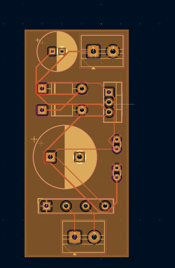 Schema PCB del circuito diviso in tre parti